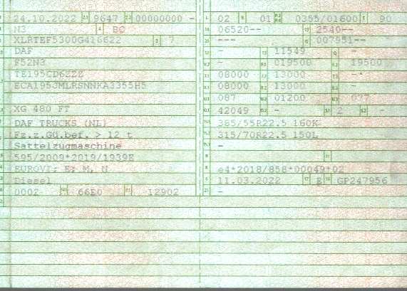 Zulassungsbescheinigung