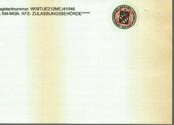 Zulassungsbescheinigung