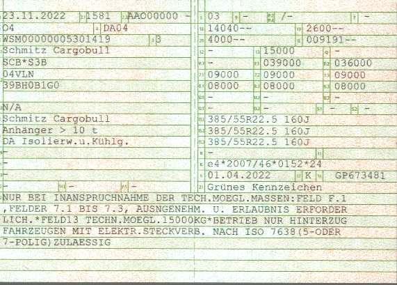 Zulassungsbescheinigung