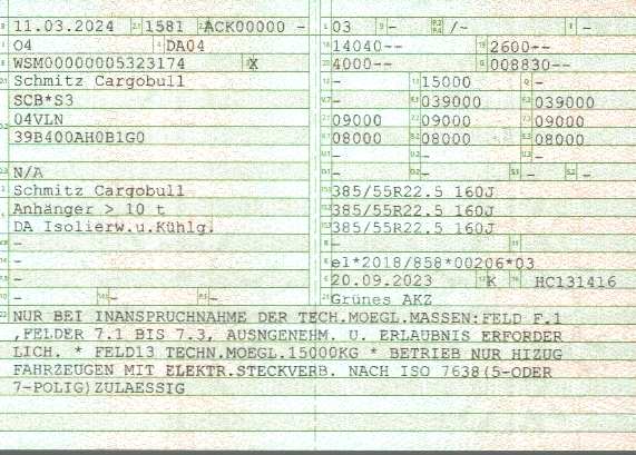 Zulassungsbescheinigung