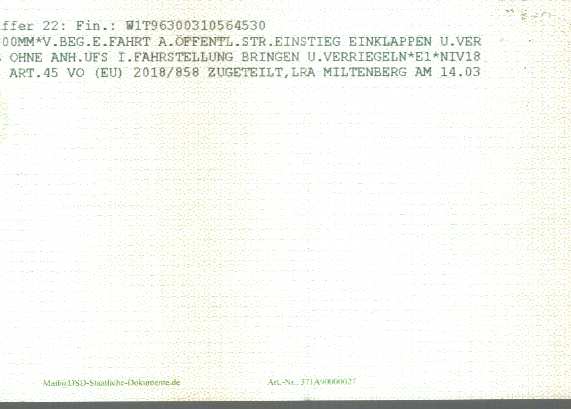 Vehicle registration