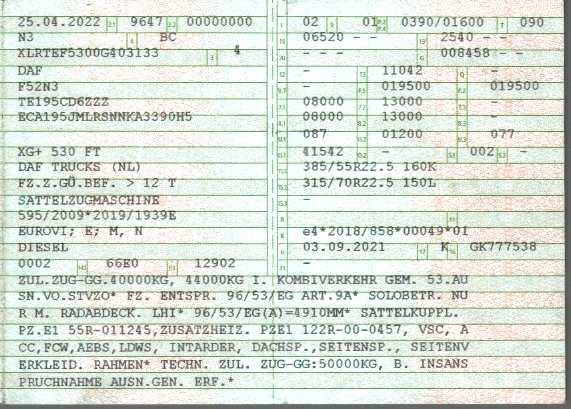 Vehicle registration