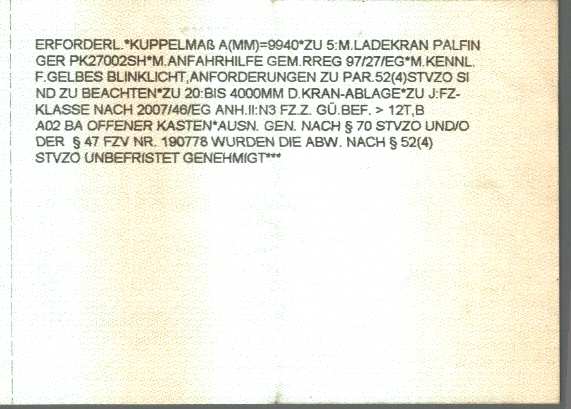 Zulassungsbescheinigung