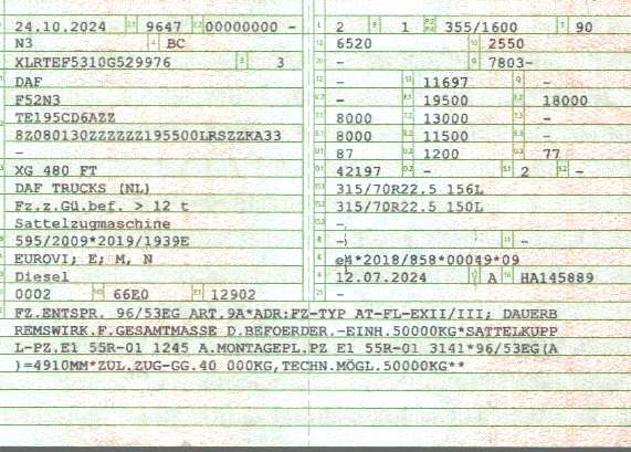 Zulassungsbescheinigung