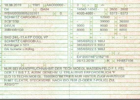 Zulassungsbescheinigung