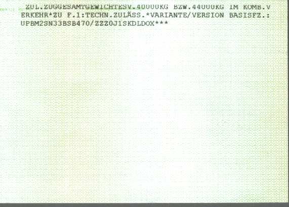 Zulassungsbescheinigung