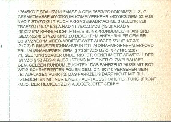 Zulassungsbescheinigung