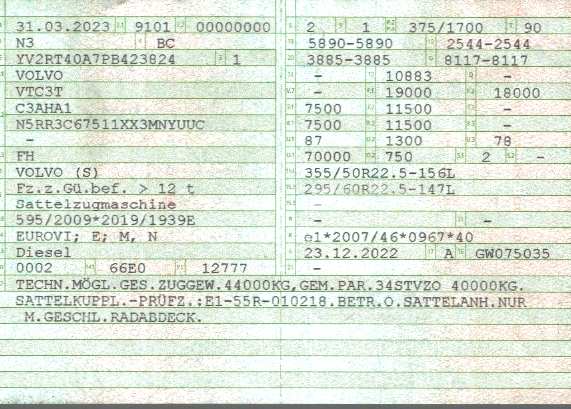 Zulassungsbescheinigung