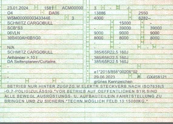 Zulassungsbescheinigung