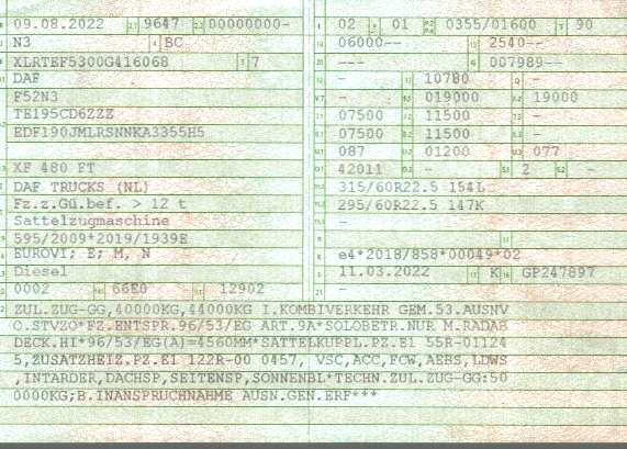 Vehicle registration