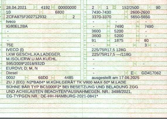 Zulassungsbescheinigung
