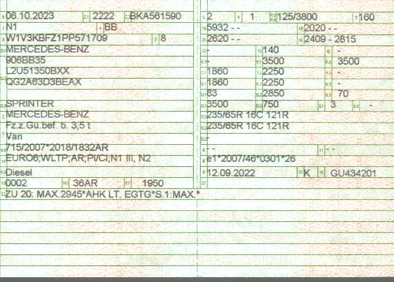 Zulassungsbescheinigung